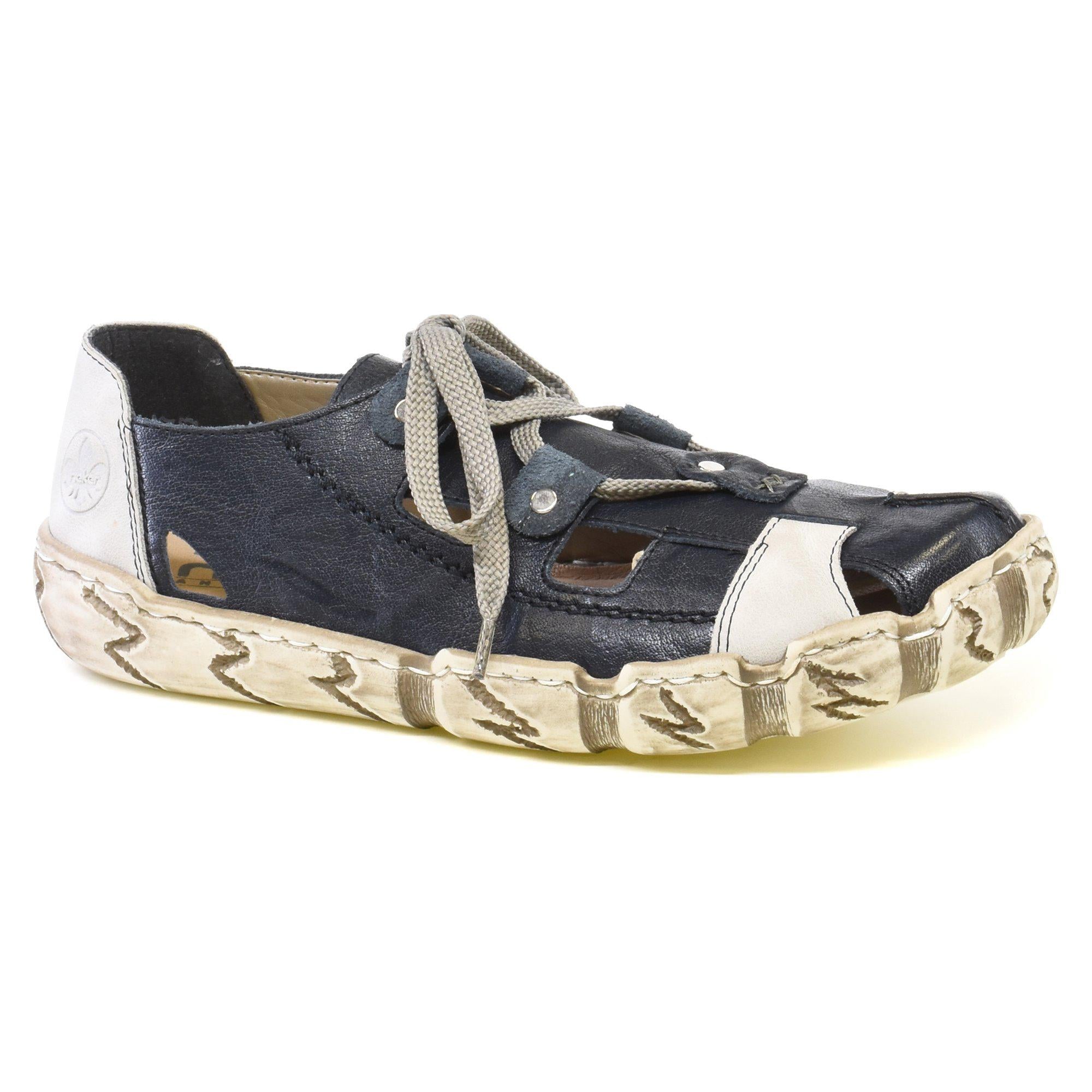 Туфли женские весенние Rieker р. 37 Темно-синий/Серый (089285-37)