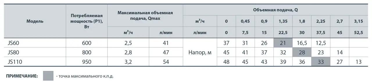 Насос поверхностный центробежный NPO JS 110 (14098194) - фото 3