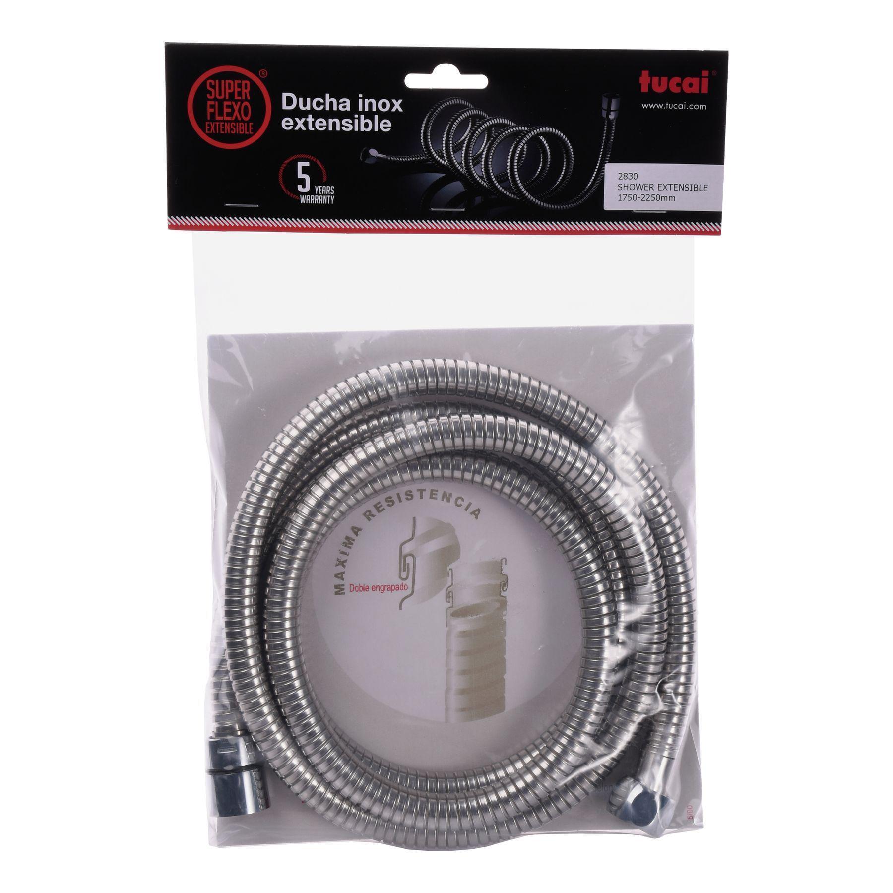 Шланг душевой TUCAI FlexoInoxExtensible 175-225 см 2830 (000004470) Шланг душевой TUCAI FlexoInoxExtensible 175-225 см 2830 (000004470)