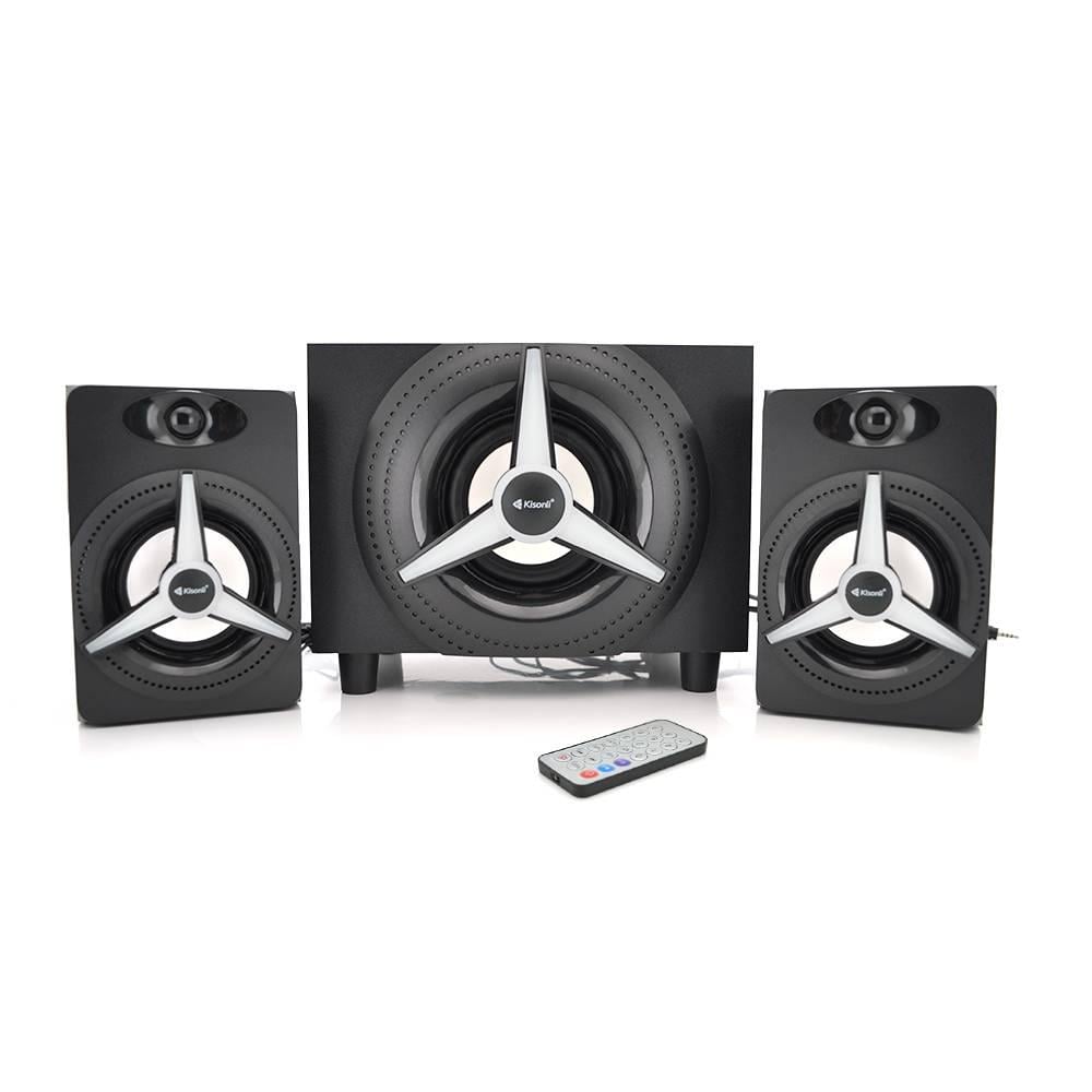 Колонки для ПК і ноутбука Kisonli TM-7000A 220V jack 3,5 мм 15W+2х5W 20Hz- 20KHz з сабвуфером bluetooth Black (26487)