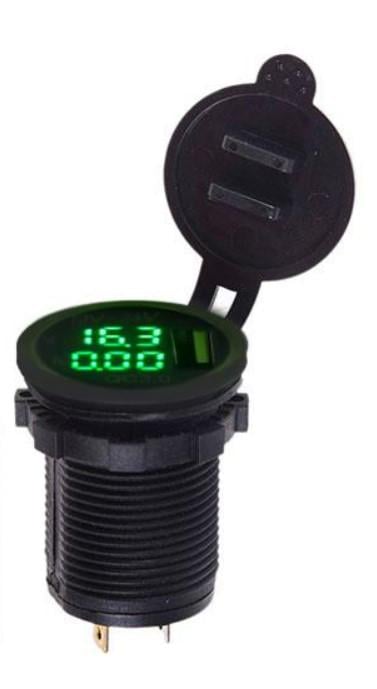 Автомобильное зарядное устройство USB 5V2.1A / Вольтметр 12-24V
