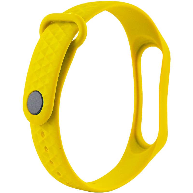 Ремінець Rhomb для Xiaomi Mi Band 3/4 Жовтий (00000030247_14)