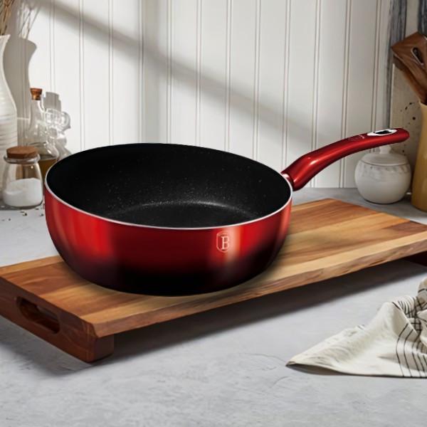 Пательня-фліп з антипригарним покриттям 26 см Червоно-чорний (11325988) - фото 2 Пательня-фліп з антипригарним покриттям 26 см Червоно-чорний (11325988) - фото 2