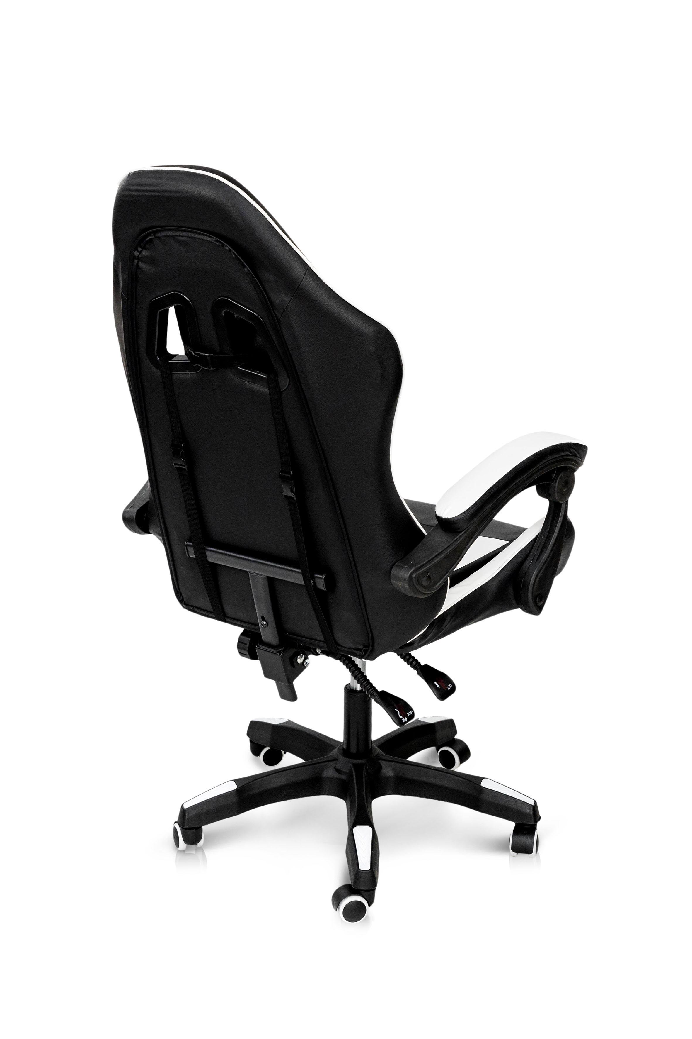 Крісло геймерське Мікс Меблі Слім механізм газліфт Чорний/Білий (А0055668) - фото 5