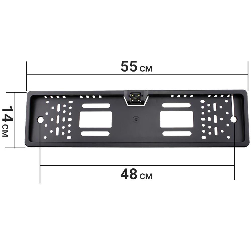 Камера заднего вида в номерном знаке Podofo K0230P с подсветкой и поворотным механизмом IP68 170° - фото 4