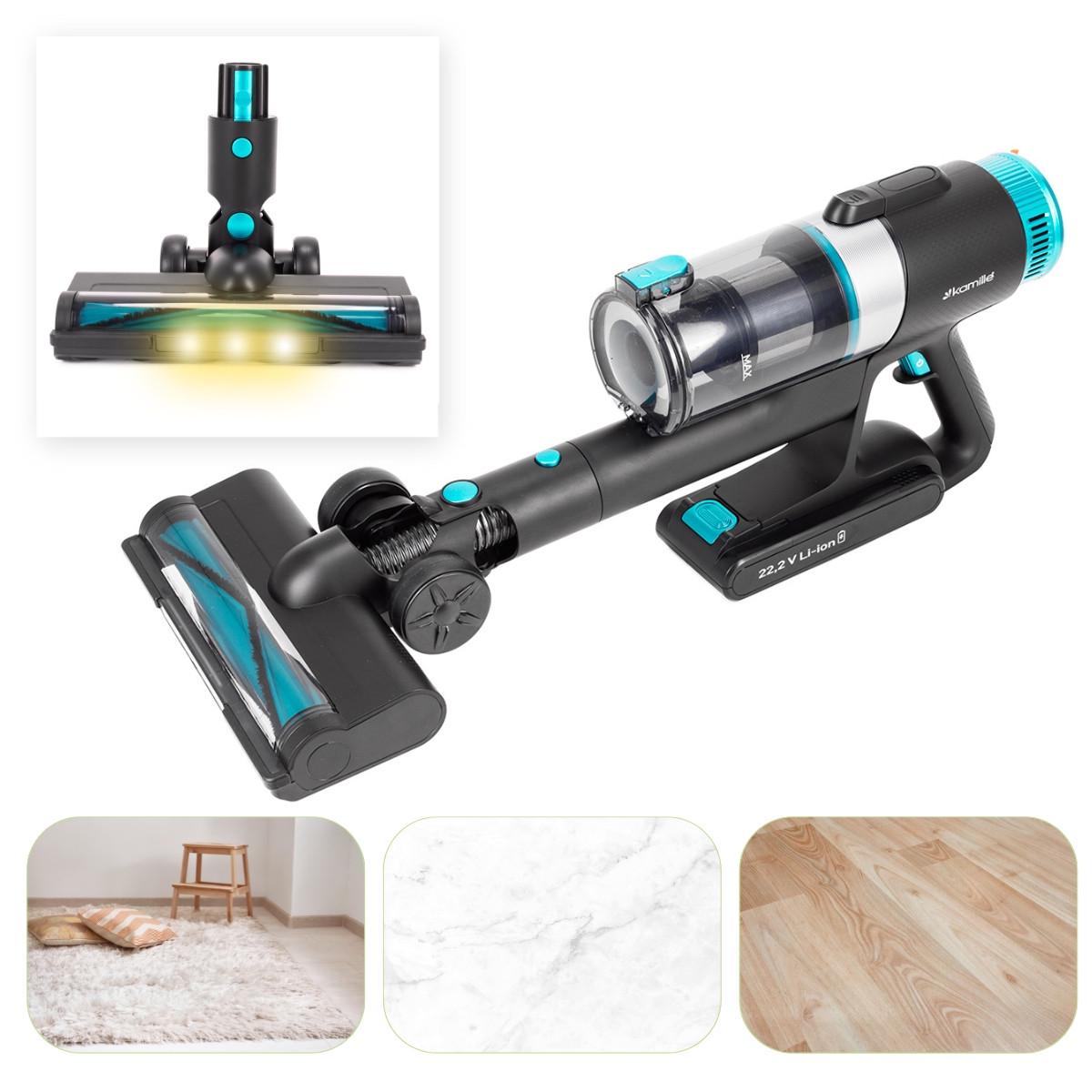 Пылесос беспроводной Kamille KM6901 вертикальный 2в1 120 Вт Черно-зеленый (106-84-6901) - фото 7 Пылесос беспроводной Kamille KM6901 вертикальный 2в1 120 Вт Черно-зеленый (106-84-6901) - фото 7