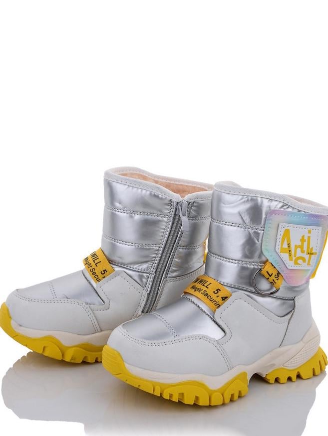 Дутики с натуральной шерстью Alemy Kids 5239P р.30 Серебристый