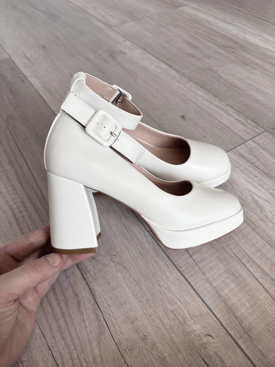 Туфлі жіночі Loretta на каблуку р. 40 26 см Білий (10093-40) - фото 8 Туфлі жіночі Loretta на каблуку р. 40 26 см Білий (10093-40) - фото 8