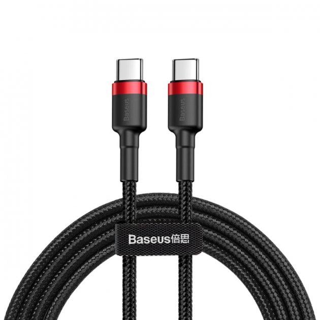 Кабель Baseus Cafule Cable CATKLF-B91 USB For Type-C 3A 1 м Red/Black - фото 1