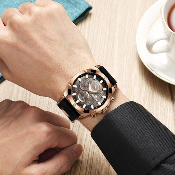 Годинник наручний чоловічий MegaLith 0140M/Rubber Band Black (2595136851) - фото 3 Годинник наручний чоловічий MegaLith 0140M/Rubber Band Black (2595136851) - фото 3