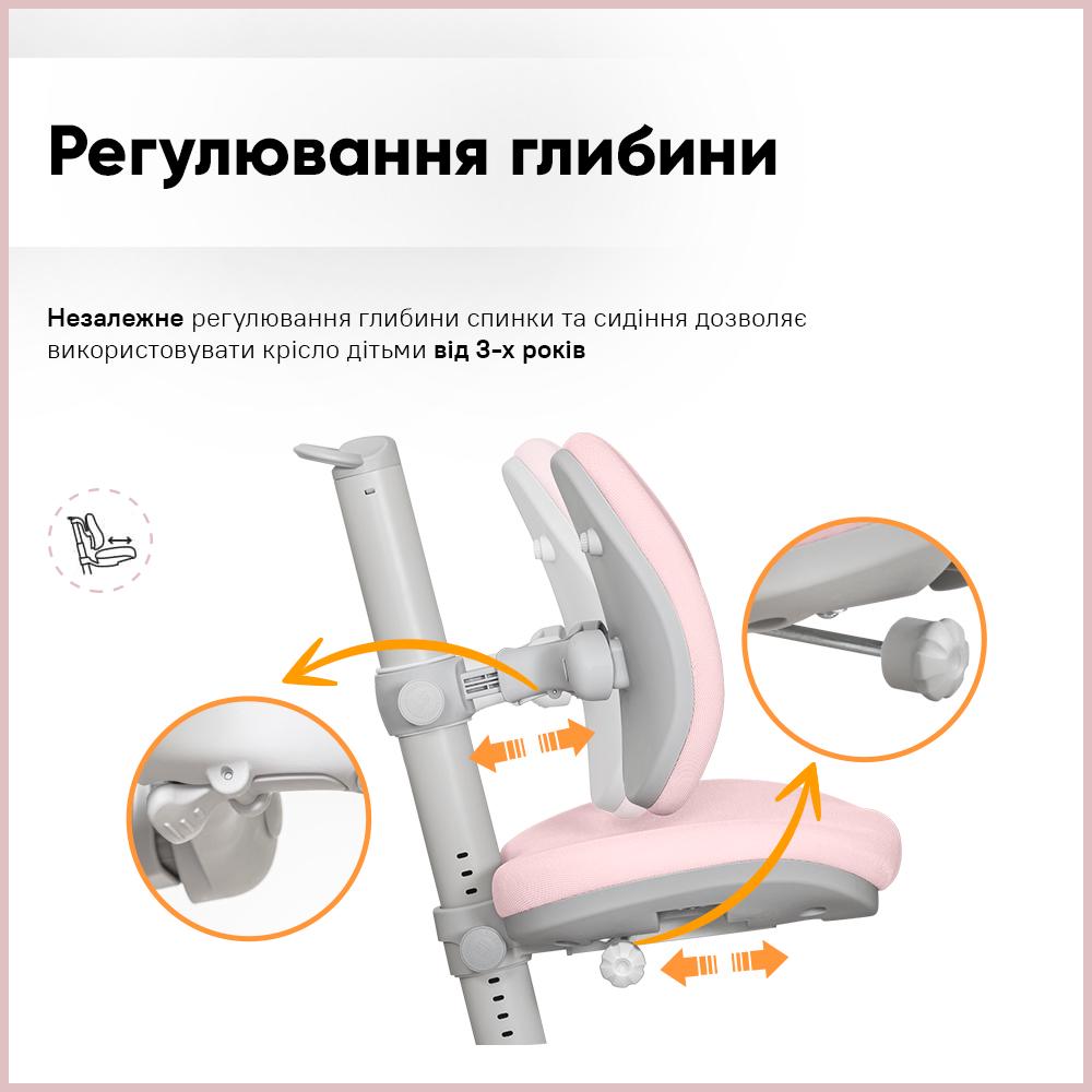 Кресло детское Mealux Ortoback Duo Plus Розовый (Y-510 KP Plus) - фото 3