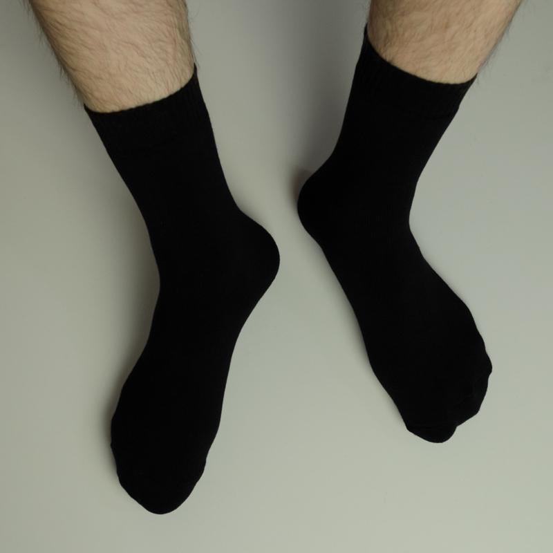 Носки мужские зимние GM Textile Термо высокие р. 41-46 Черный (gm-socks-1-black) - фото 3