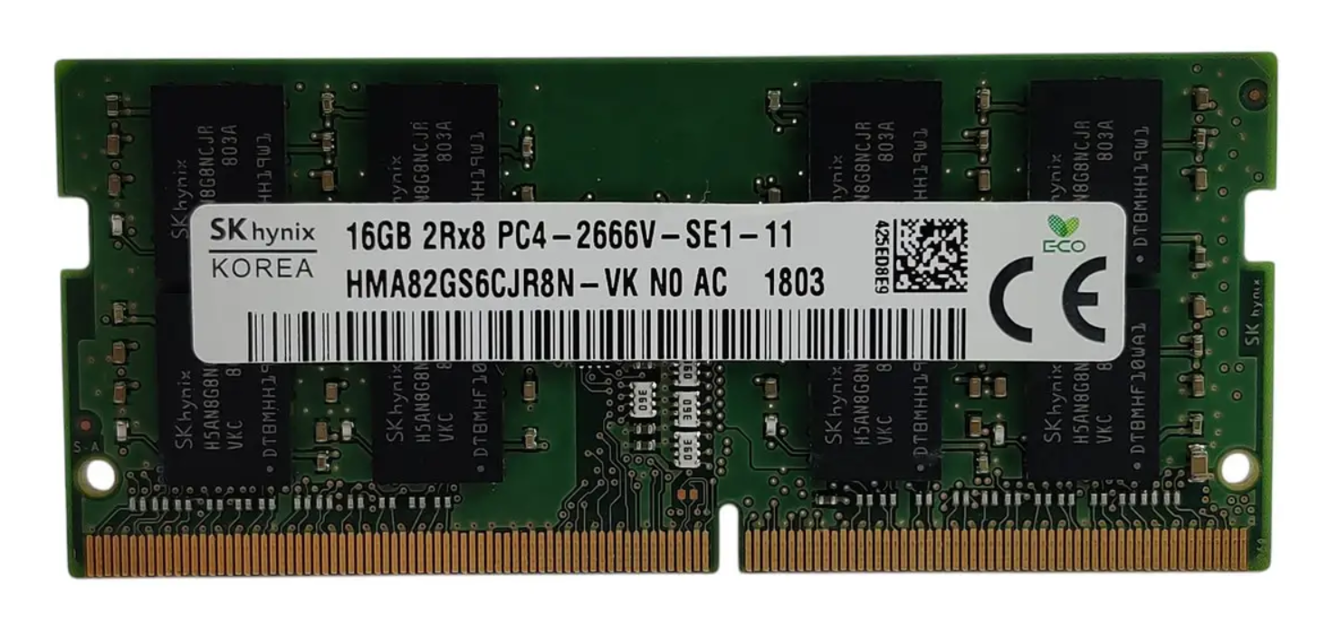 Оперативная память SK Hynix 16 Гб SO-DIMM DDR4 2666 MHz (HMA82GS6CJR8N-VK)