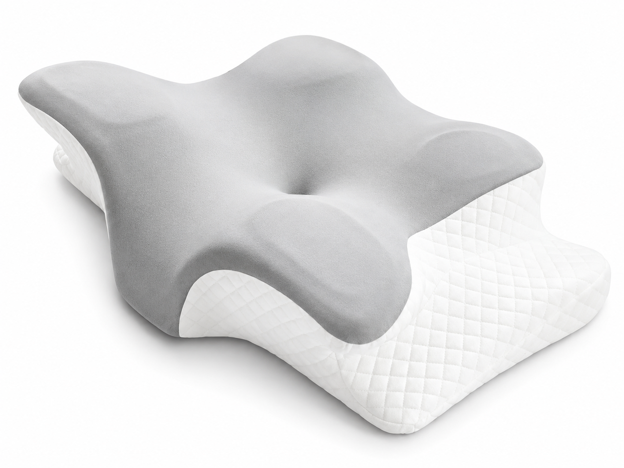 Подушка ортопедическая анатомическая Memory Pillow с эффектом памяти 50х29х10/7 см Белый