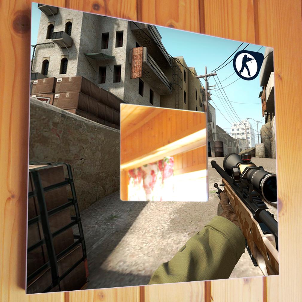 Зеркало декоративное "Counter-Strike" 260х260 мм (M03407)