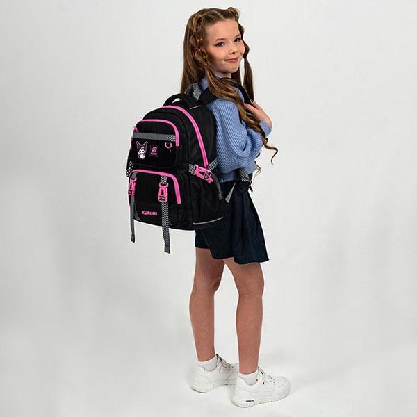 Рюкзак школьный KITE Kuromi 39х28х13,5 см Черный (ЦБ-00035086) - фото 2