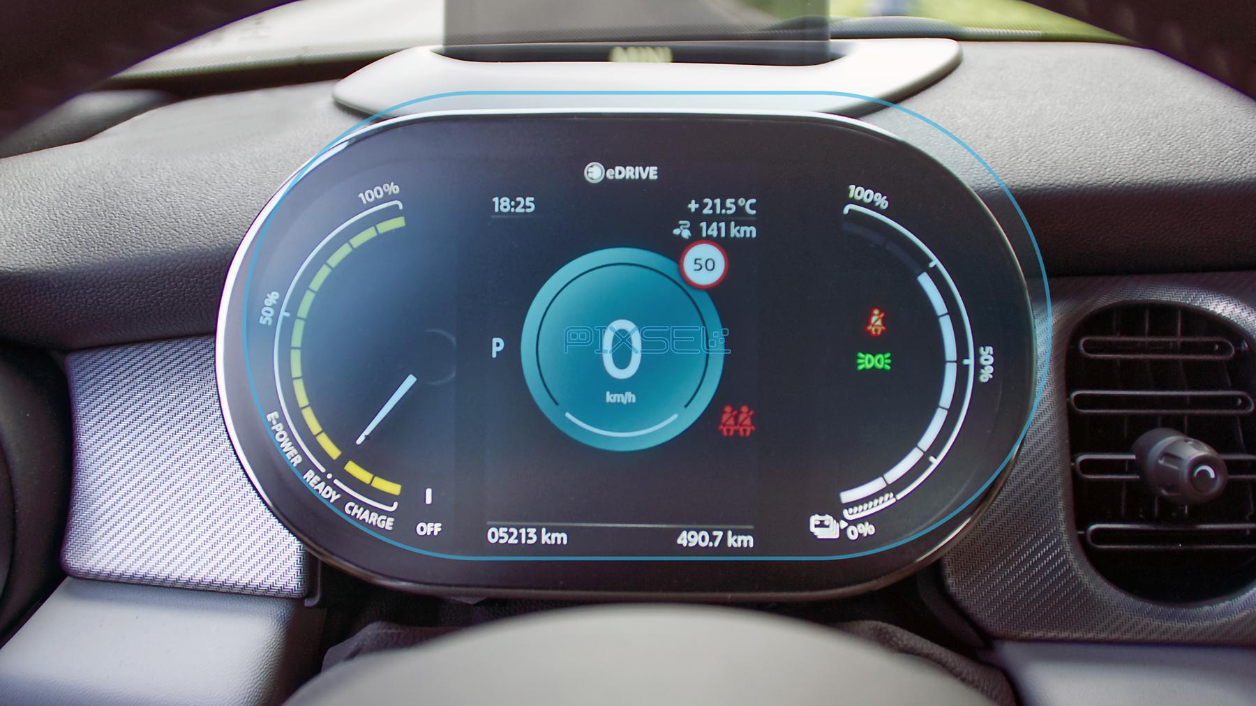 Стекло защитное Pixsel гибридный глянец на приборную панель Mini Cooper 9,5“ 2020