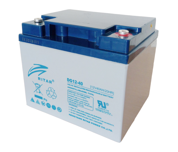 Аккумуляторная батарея для ИБП Ritar DG12-40 GEL 12 В 40 А/ч клеммы F11 Серый (625901)