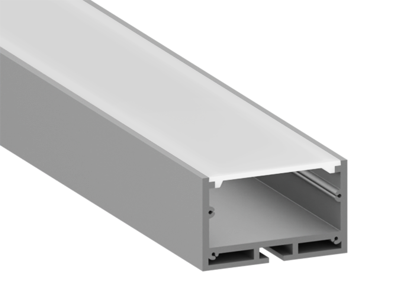 Профиль алюминиевый анодированный LEDUA АЛ-23 + рассеиватель для LED ленты накладной/подвесной 2 м (3925)