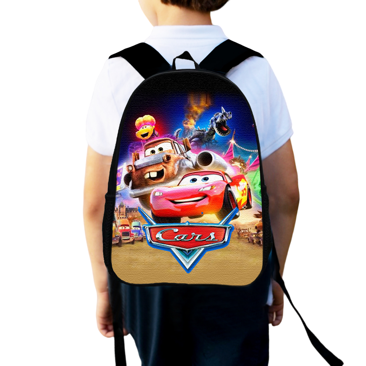 Школьный рюкзак детский Тачки молния Маквин для мальчика 34х27 см (0143)