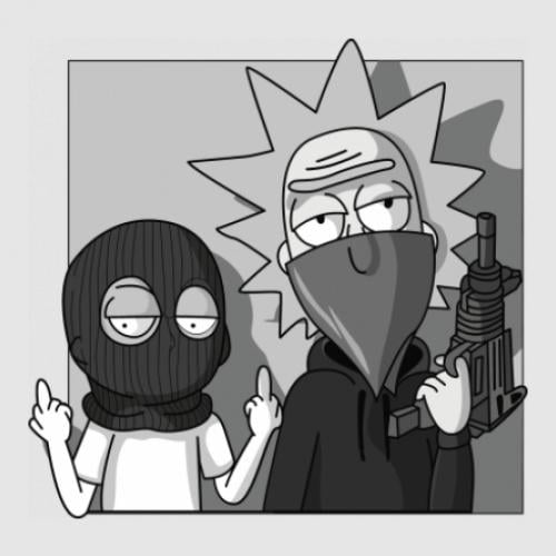 Стикер Rick and Morty Bandits 55x52,9 см (26813402)