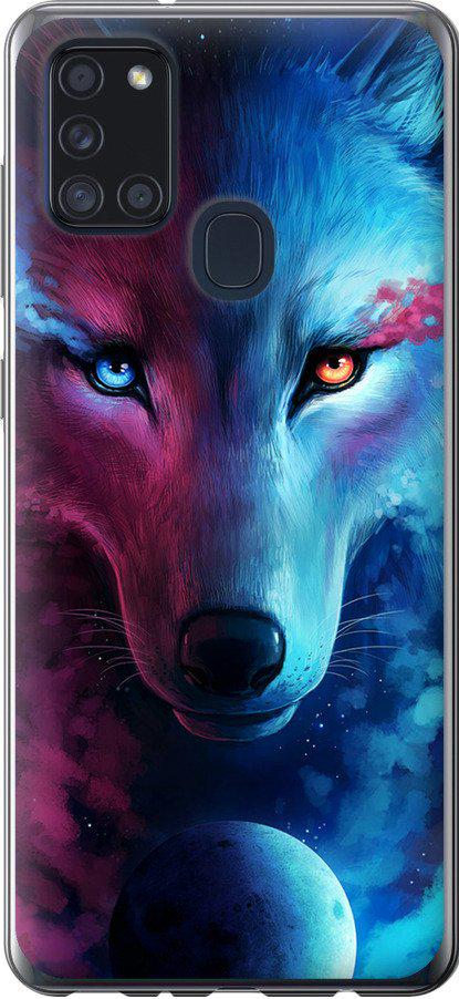 Чохол на Samsung Galaxy A21s A217F Арт-вовк (3999t-1943-42517) Чохол на Samsung Galaxy A21s A217F Арт-вовк (3999t-1943-42517)