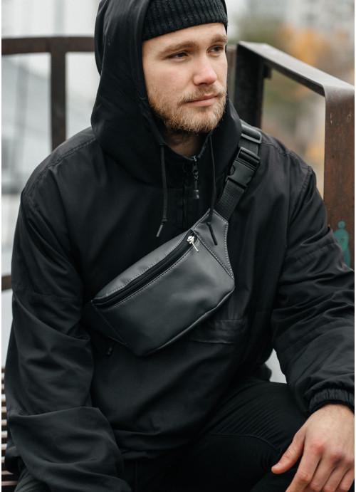 Поясная сумка мужская экокожа Черный (2618898874) - фото 10