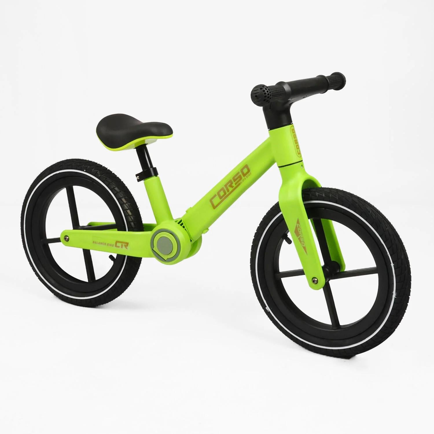 Беговел Corso нейлоновая вилка надувные колеса 14" Салатовый (G-20948)