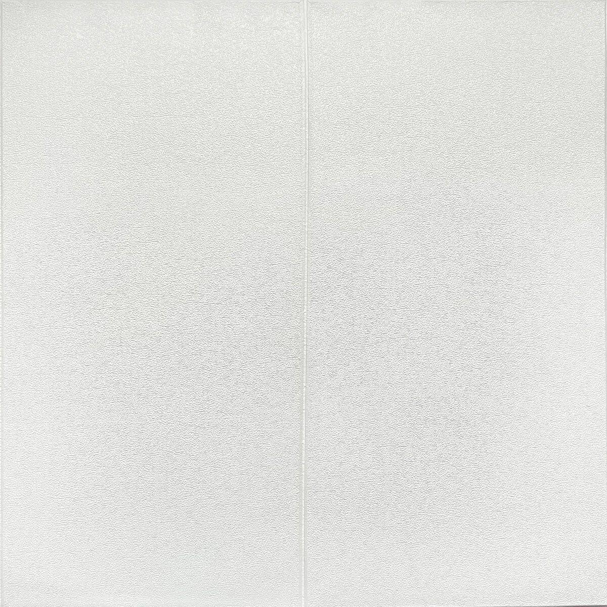 3D-панель самоклейна блоки 700x600x5 мм Білий (3DPanda-1356)