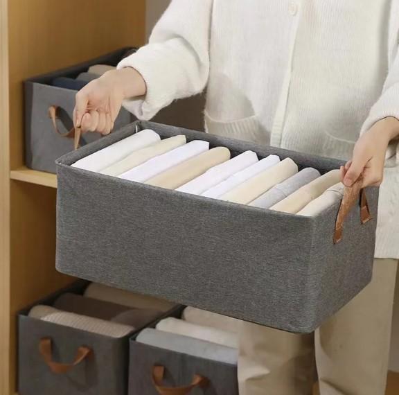 Набор 2 органайзера для хранения нижнего белья вещей игрушек 47х28х20 см Серый - фото 8 Набор 2 органайзера для хранения нижнего белья вещей игрушек 47х28х20 см Серый - фото 8