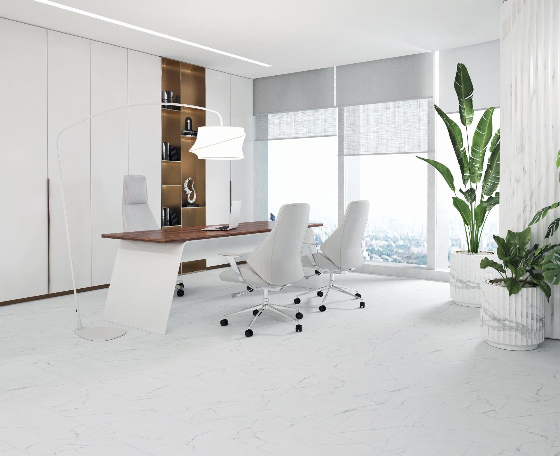 Пол виниловый SPC StoneX с подложкой 33 класс 5 мм Мрамор Белый