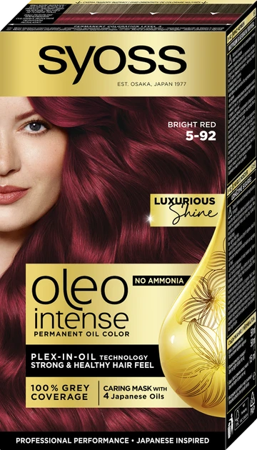 Краска для волос Syoss Oleo Intense без аммиака 115 мл 5-92 Насыщенный красный