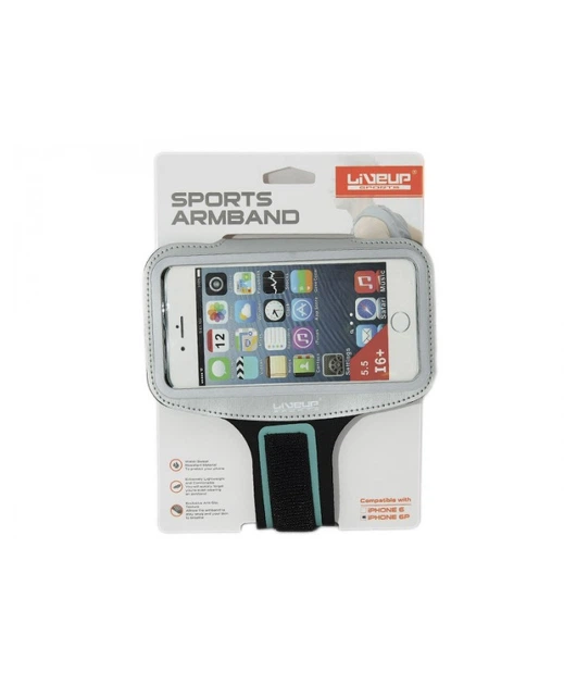 Чехол для телефона SPORTS ARMBAND 135х67 мм Черный/Белый (LS3720B)
