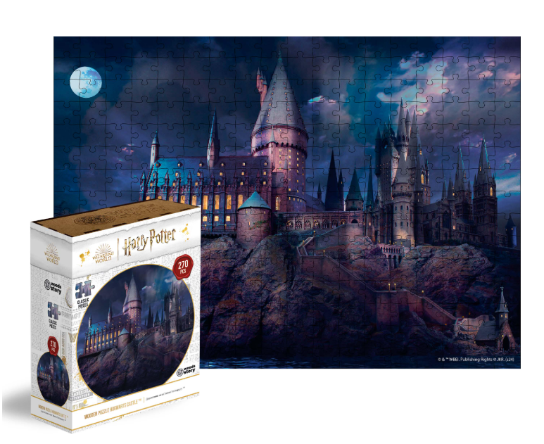 Пазл деревянный классический Woods Story Гарри Поттер Замок Хогвартс Night (26728226)