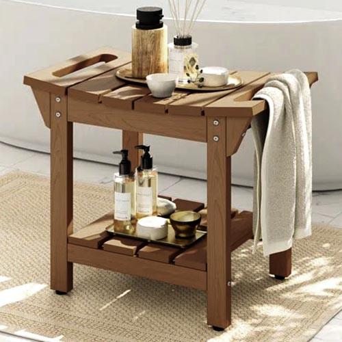 Табурет для ванной из дерева Донто Корица (ТВН-007833)