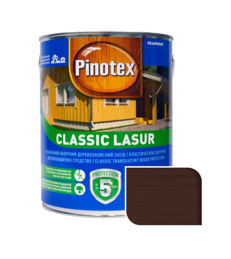 Засіб деревозахисний Палісандр Pinotex Classic Lasur 3 л (5308837) - фото 1 Засіб деревозахисний Палісандр Pinotex Classic Lasur 3 л (5308837) - фото 1