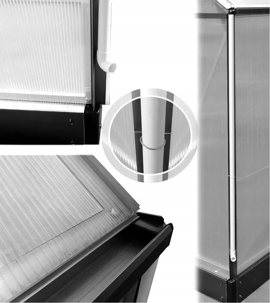 Теплиця двосхила садова з полікарбонату Bass Polska 2,5х1,9х1,95 м (85946-В) - фото 6