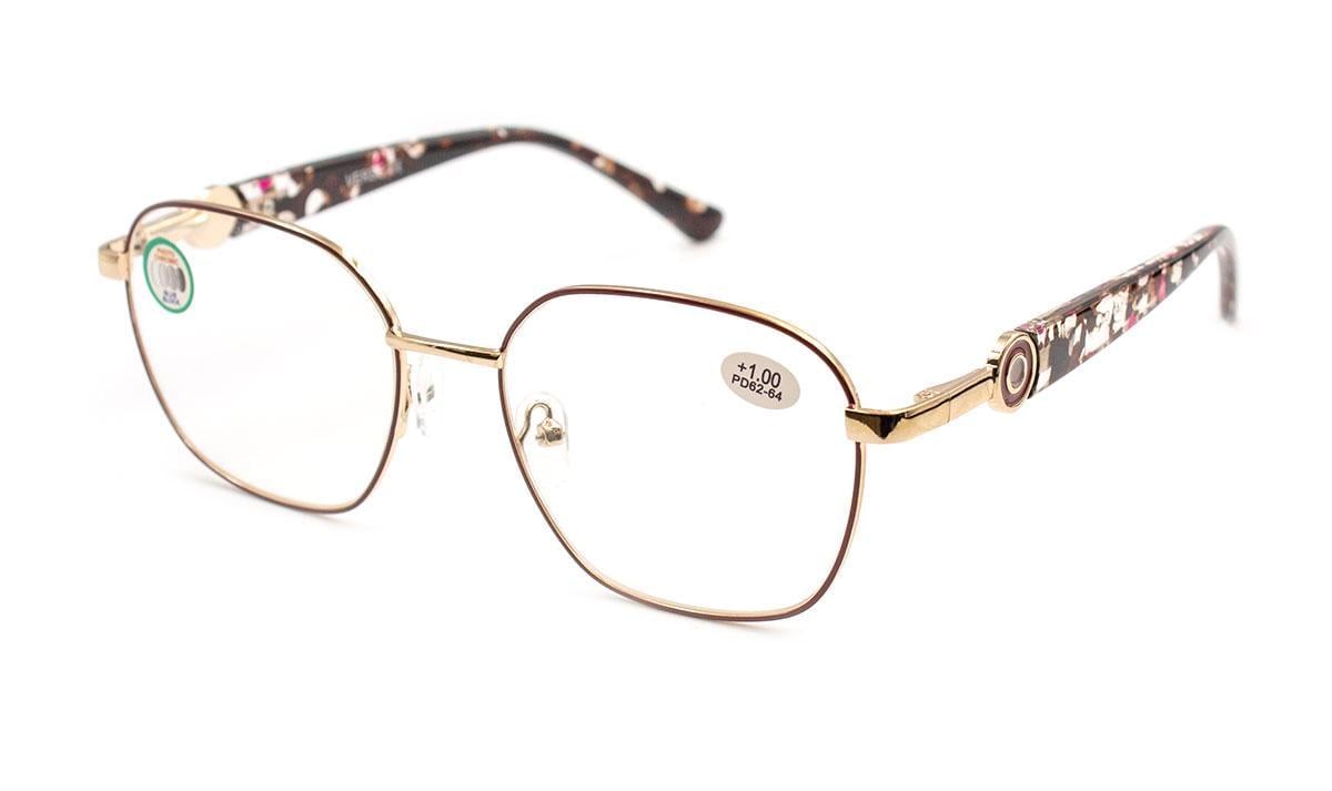 Окуляри для зору в металевій оправі Verse 25012-C2 ФХС Blueblocker -1,25