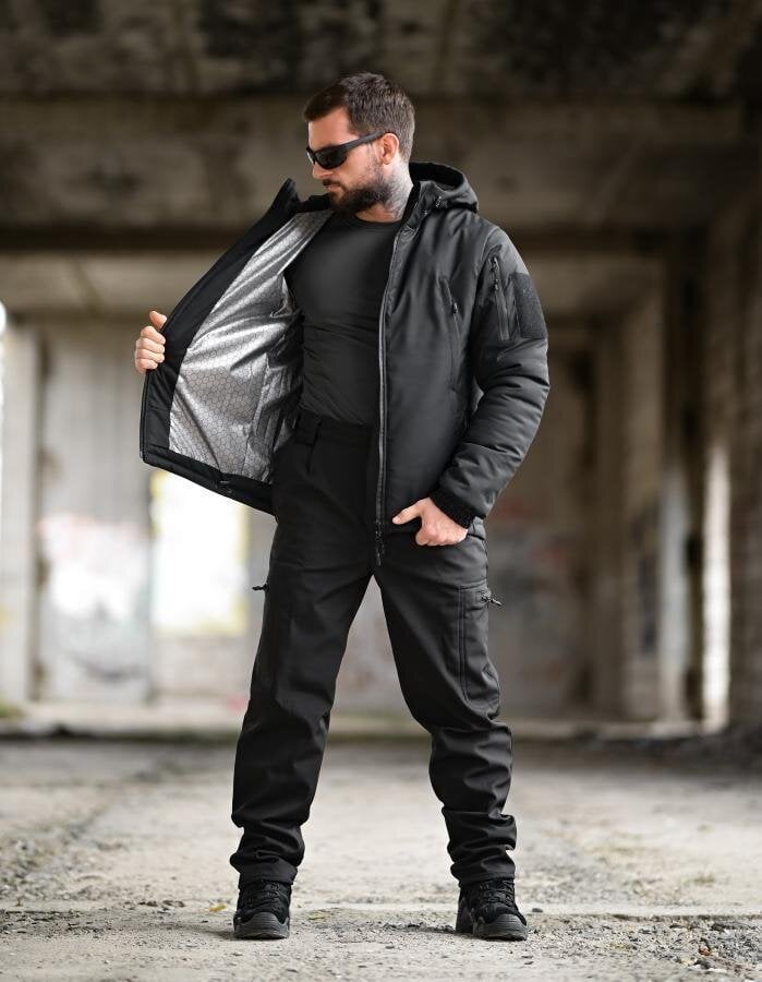 Тактический костюм мужской зимний XL Черный (PK30303)