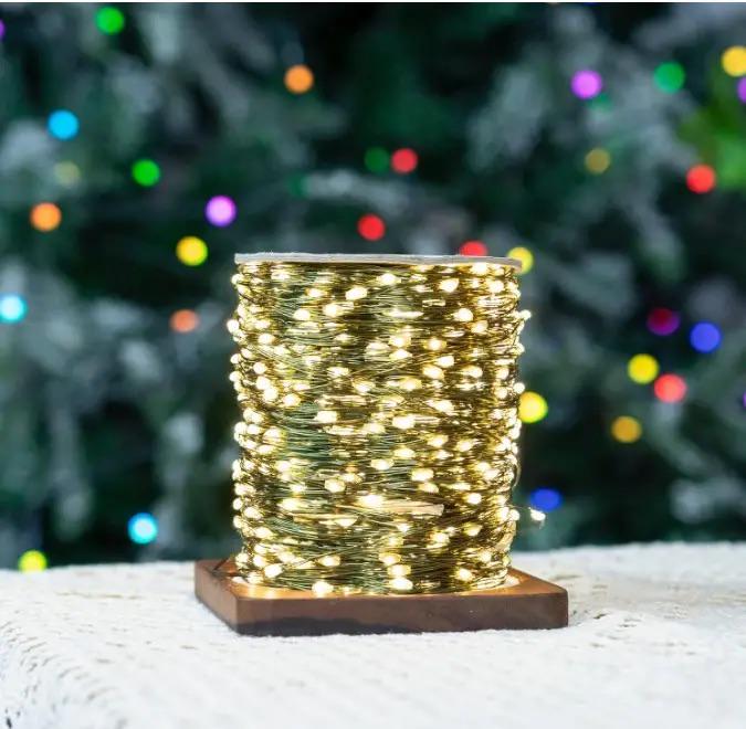 Гирлянды светодиодные 50 м 500 светодиодов белый теплый Зеленый (28444488)