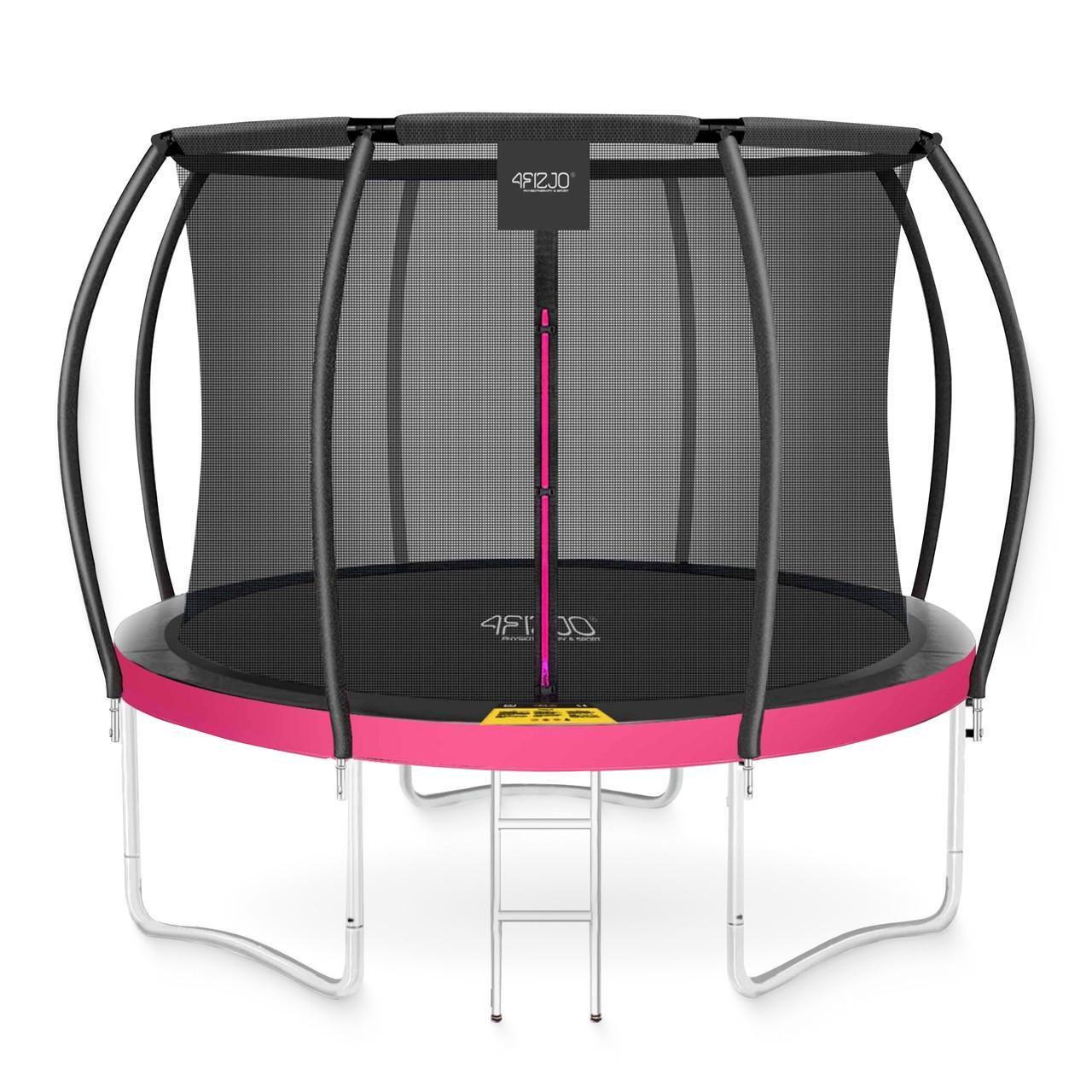 Батут с внутренней сеткой 4FIZJO PRO 10FT 312 см Black/Pink (P-5907739314604) - фото 1