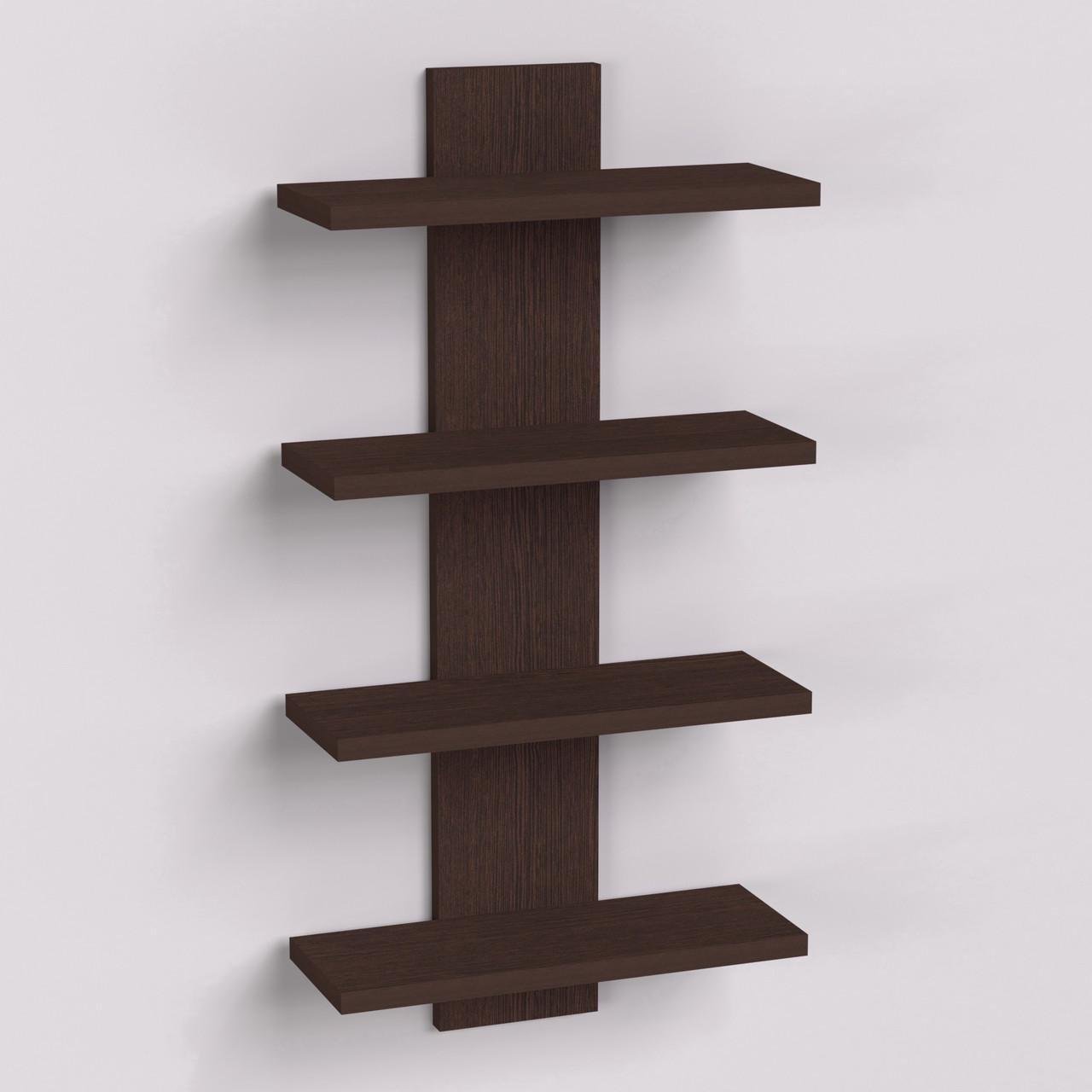 Полка навесная Kontinent PN-5 35х14х70 см Венге Магия (59154939) - фото 2