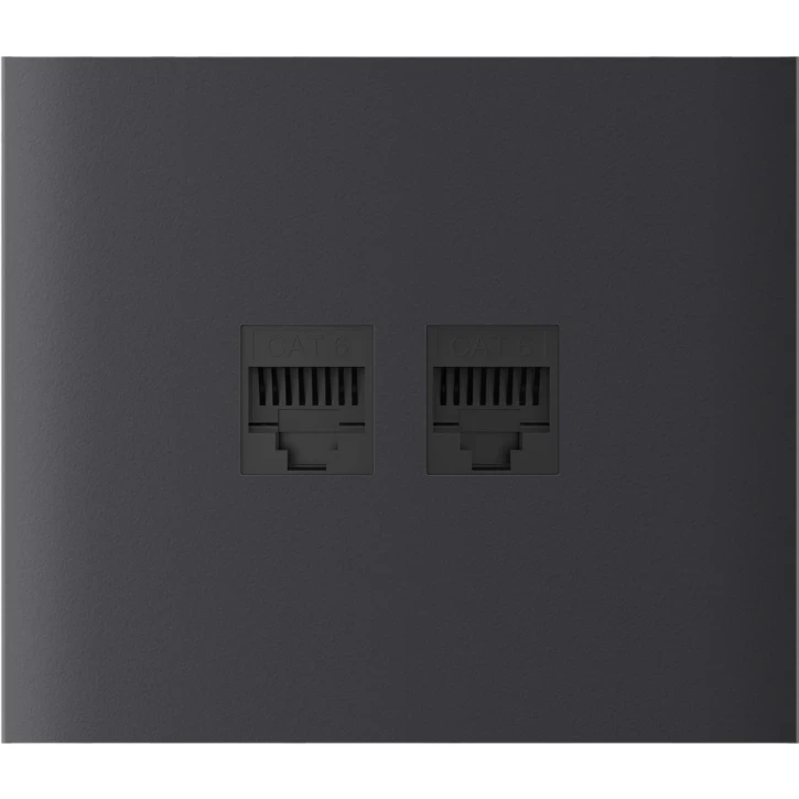 Панель центральна для вбудованої інтернет-розетки Ajax CenterCover LAN vertical Graphite (2890076337)