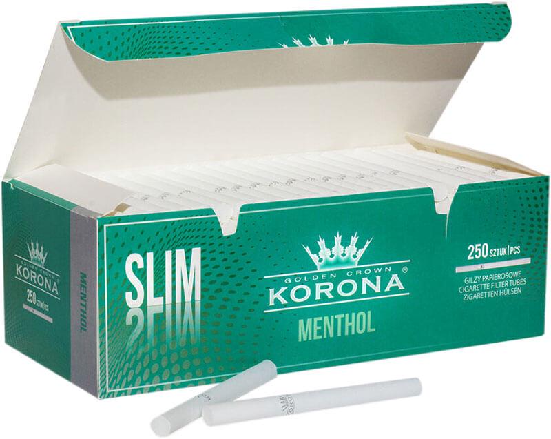 Гильзы для набивки сигарет табаком Korona Golden Crown Menthol 250 шт. - фото 2 Гильзы для набивки сигарет табаком Korona Golden Crown Menthol 250 шт. - фото 2