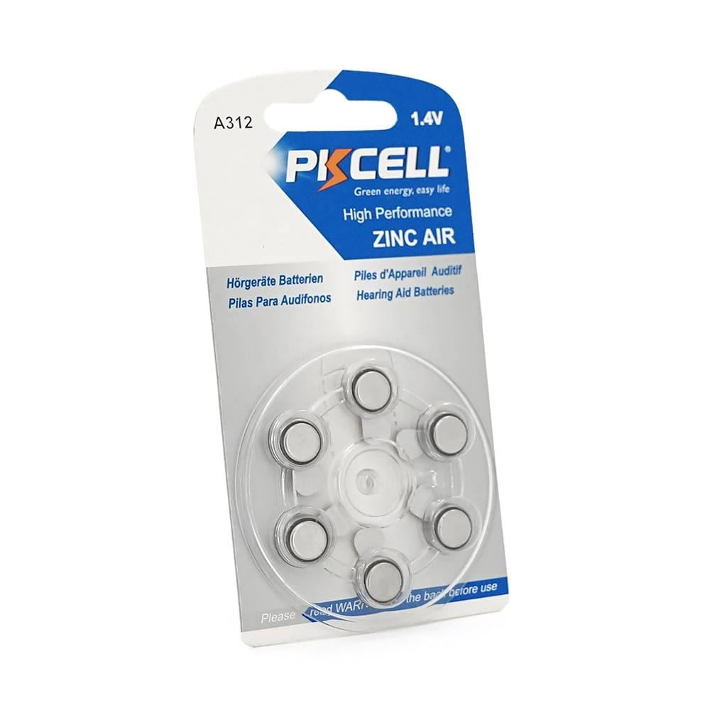 Батарейка повітряно цинкова PKCELL 1,4V ZA312 6 штук у блістері (28598)