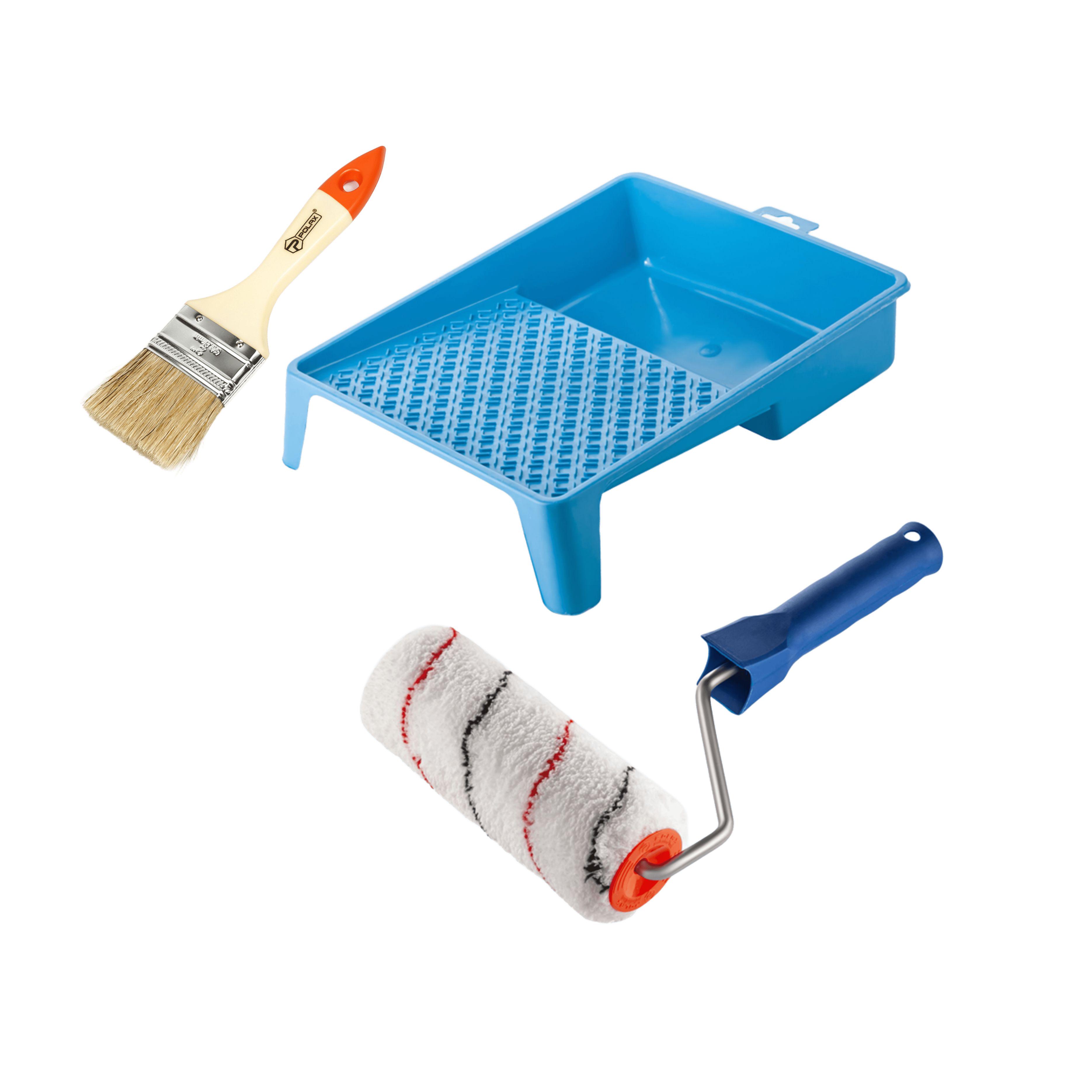 Валик Стандарт Микрофибра 180х48 мм с ручкой/ванночка и кисточка (770-277)