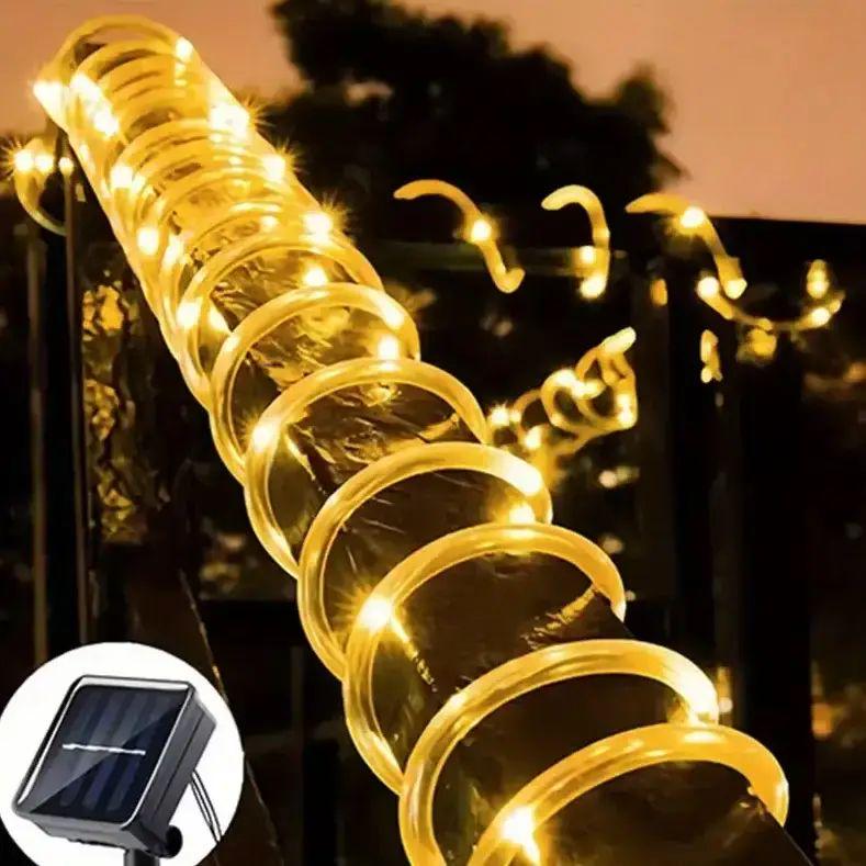 Гірлянда "Трубка" 10 м 100 LED IP65 живлення від сонячної батареї з тепло-білим світінням з ПВХ (opt-105062) - фото 4 Гірлянда "Трубка" 10 м 100 LED IP65 живлення від сонячної батареї з тепло-білим світінням з ПВХ (opt-105062) - фото 4