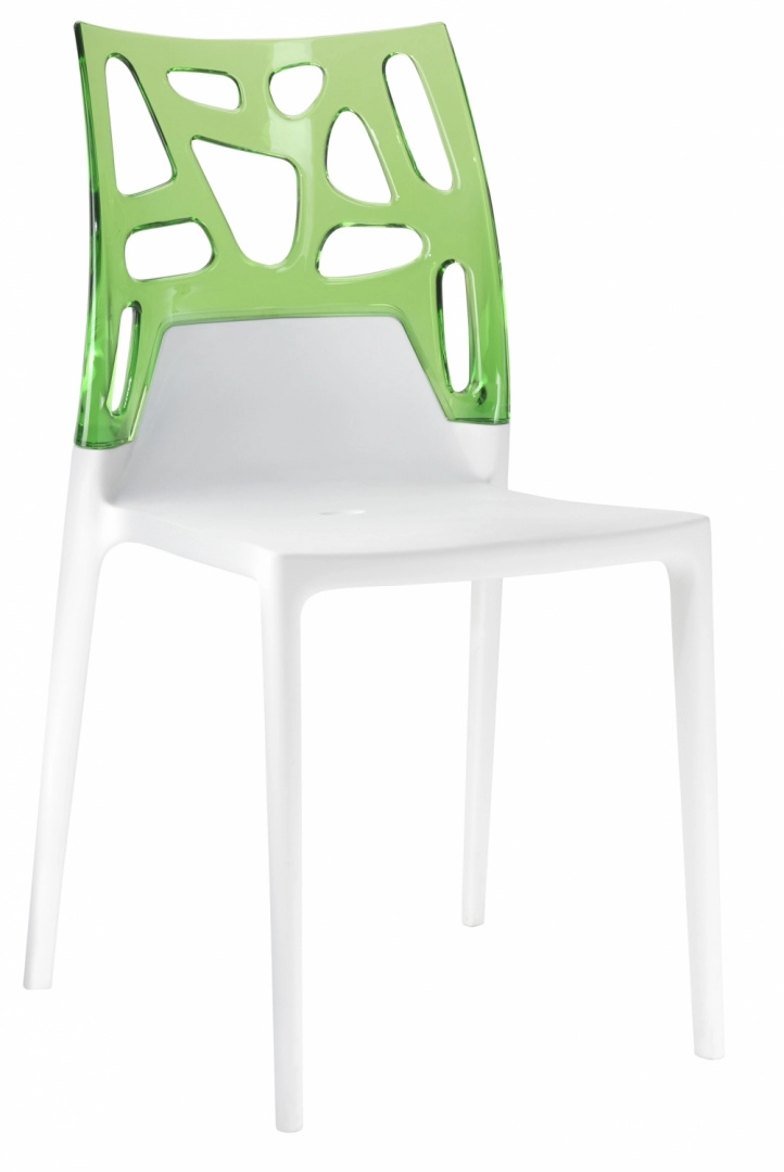 Стул Litolan Papatya Ego-Rock белое сидение Прозрачно-зеленый (DR001985)