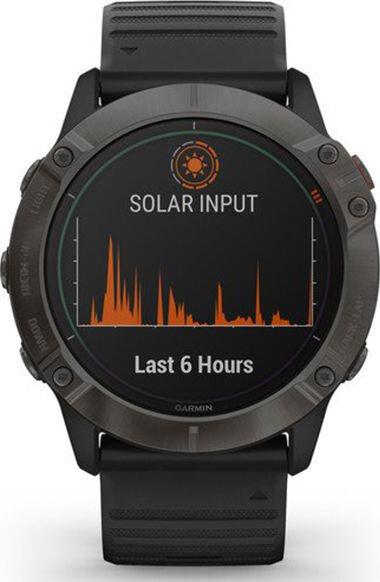 Смарт-годинник Garmin Fenix 6X Pro Solar Titanium Carbon Grey DLC With/Black Band (010-02157-21)