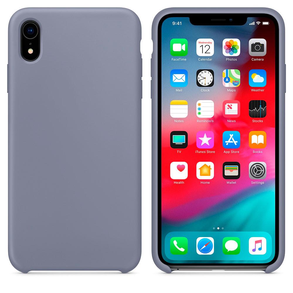 Чехол-накладка Apple Silicone Case for iPhone Xr, Lavander Gray (HC) (A)